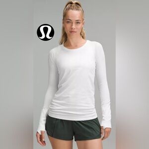 Lululemon Athletica Women's White Long-Sleeve Top Size 4